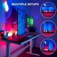 thumbnail image 5 of Mount-It! Heavy Duty Dual Computer Monitor Mount For Screens Up To 35", Gaming, RGB Lighting, Capacity 44 lbs., 18" Extension, 5 of 9