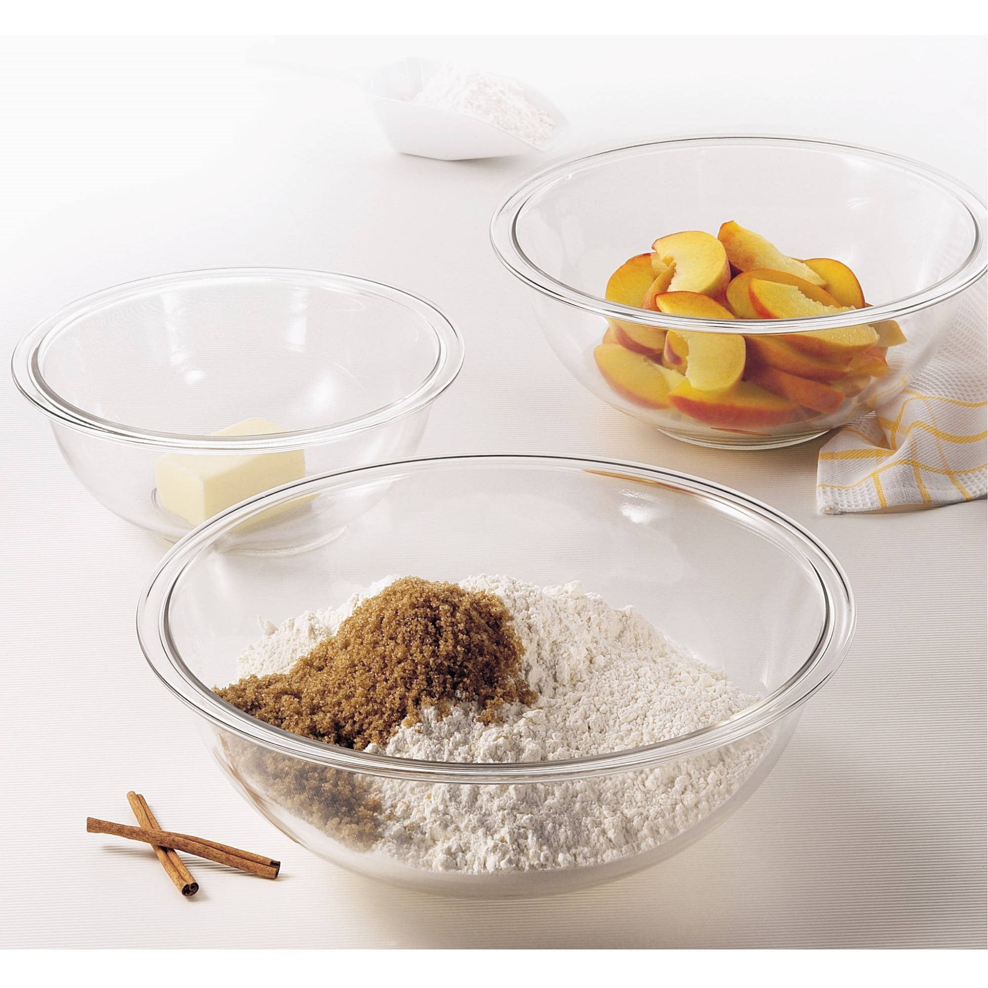 Pyrex Smart Essentials 6-Piece Glass Mixing Bowl Set 