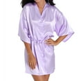 thumbnail image 2 of DPTALR Women Hot Fix Casual Solid Color Simulated Silk Home Clothing Robes, 2 of 6