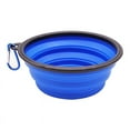 thumbnail image 1 of Cuenco plegable para perros y gatos, cuenco portátil para comida y bebida para mascotas, para caminar, estacionar y viajar, con 2 mosquetones (pequeño, azul y verde), 1 of 5