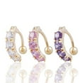 thumbnail image 1 of Koszal Fashion Rhinestones Dangle Barbell Belly Button Ring Navel Ring Body Piercing, 1 of 6