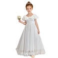 thumbnail image 2 of LYHaoo Girls' French Style Gentle Style White One Shoulder Dress Suitable For 8 13 Years Old，Princess Dresses for Girls Sizes 8-9 Years White, 2 of 7