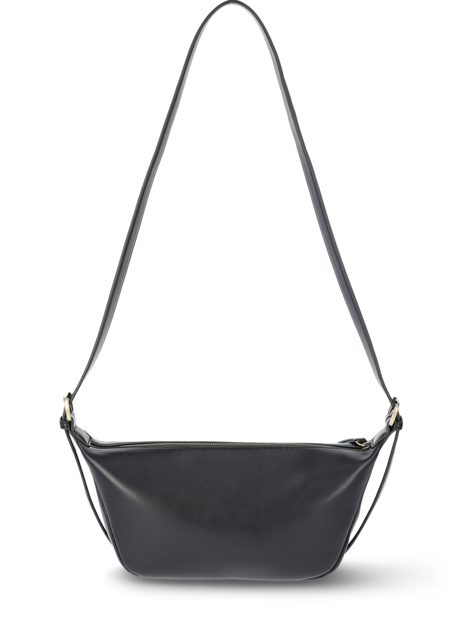 Time and Tru Women's Bean Sling Crossbody Handbag, Black