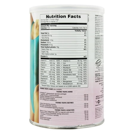 Nature's Plus - Thermo Tropic Shake Three Phase Weight Loss System Mixed Berry Flavor - 1 lb.