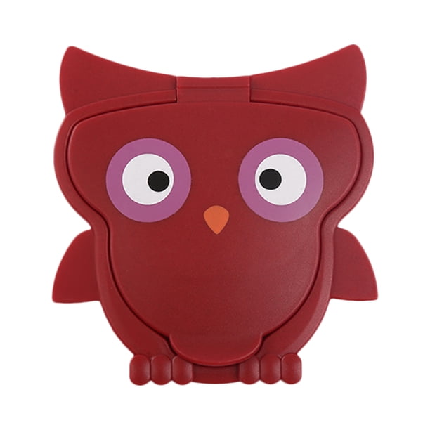 Toallitas de Papel para Bebé JShteea Tapa Con Búho Dibujos Animados Portátil rojo marrón