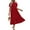 Red, variant on UVN Long Dresses for Women Summer Short Sleeve Casual Crewneck Maxi Dress with Pockets