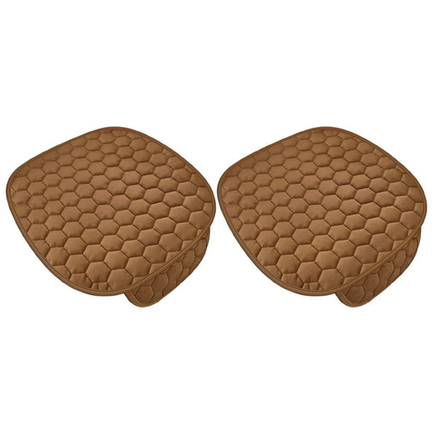 Cojín de Asiento de Auto de Peluche, Almohadilla Calentadora de Invierno, Protector Antideslizante, Con Suave Piel Sintética, 50cm x 50cm, para Asientos Delanteros de Auto, Camioneta y SUV