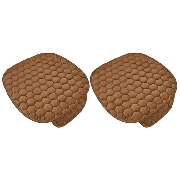 Kyusrd Car Seat Cushion Winter Plush No Backrest No Binding Warm Cushion Car Cushion 2pc