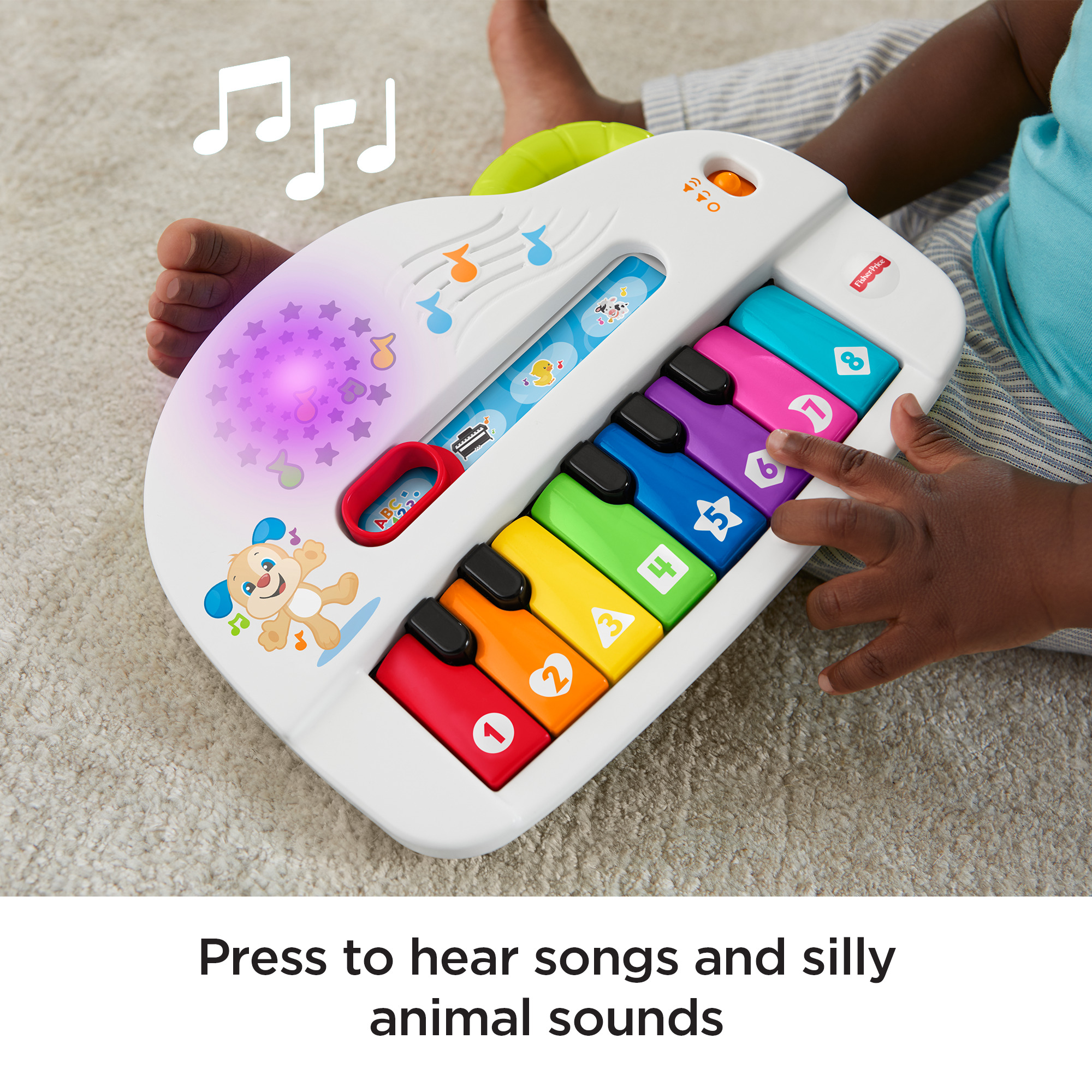 Fisher-Price Laugh & Learn Silly Sounds Light-Up Piano Interactive Toy for Baby & Toddler - image 4 of 7