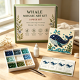 thumbnail image 2 of Kids Whale Mosaic Craft Kit, Marine Life Themed DIY Art Set, Parent-Child Handmade Activity Kit for Ages 6+, 2 of 6