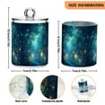 thumbnail image 5 of Yayeee 2 Pack Qtip Holder Bathroom Cotton Swab Canister with Lid Clear Dispenser Set, Magical Forest Glowing Lights, 5 of 6