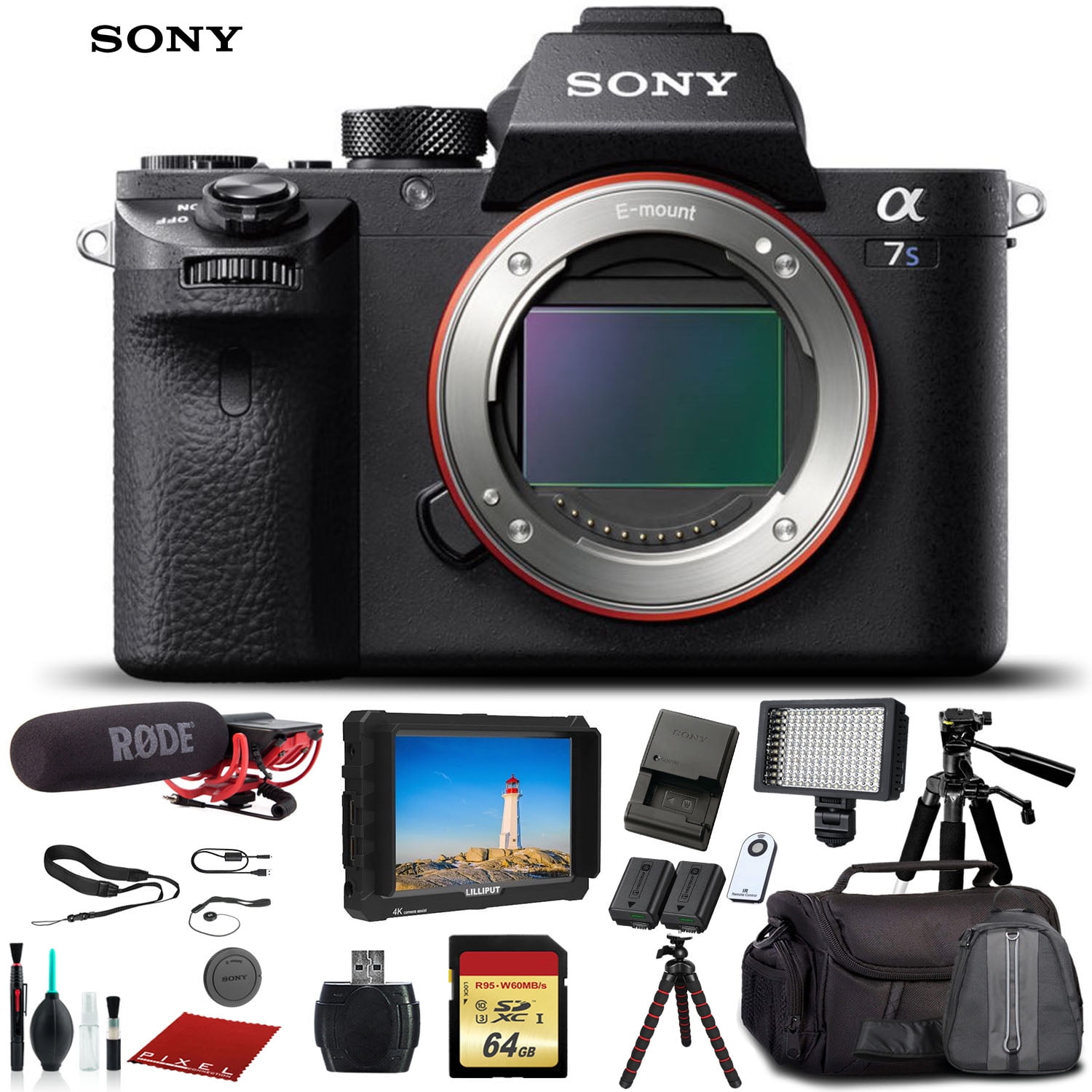 Sony Alpha a7S II Mirrorless Camera ILCE7SM2/B With Soft Bag, Tripod ...