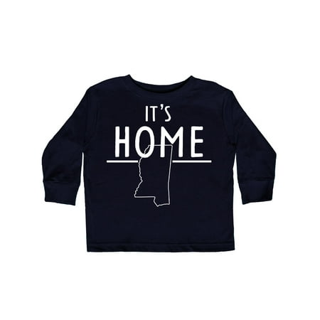 

Inktastic It s Home- State of Mississippi Outline Gift Toddler Boy or Toddler Girl Long Sleeve T-Shirt