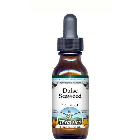 Dulse Seaweed Glycerite Liquid Extract (1:5) - Strawberry Flavored (1 oz, ZIN:
