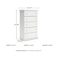 thumbnail image 3 of Signature Design by Ashley Bostwick Shoals 5 Drawer Wood Chest in White, 3 of 10