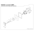 thumbnail image 3 of Kingston Brass KS4048BPL Bel-Air Single-Handle Six-Way Diverter Valve with Square Trim Kit, Brushed Nickel, 3 of 4