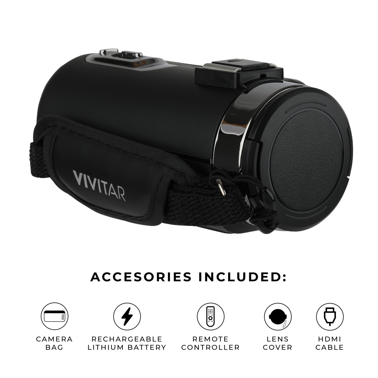 Vivitar 4K HD Digital Video Camera with WiFi, Built in Night Vision, and 3" Touch Rotational Display