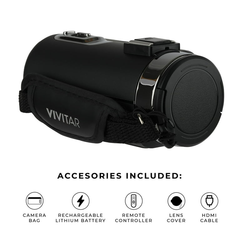 Vivitar 4K HD Digital Zoom Video Camcorder, Professional Vlogging