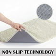 thumbnail image 3 of Bath Rug for Bathroom Non Slip Bathroom Mat Water Absorbent Soft Microfiber Shaggy Bathroom Rug Machine Washable Bath Mat for Bathroom Thick Plush Shower Mat (20 x 32 Ivory), 3 of 6