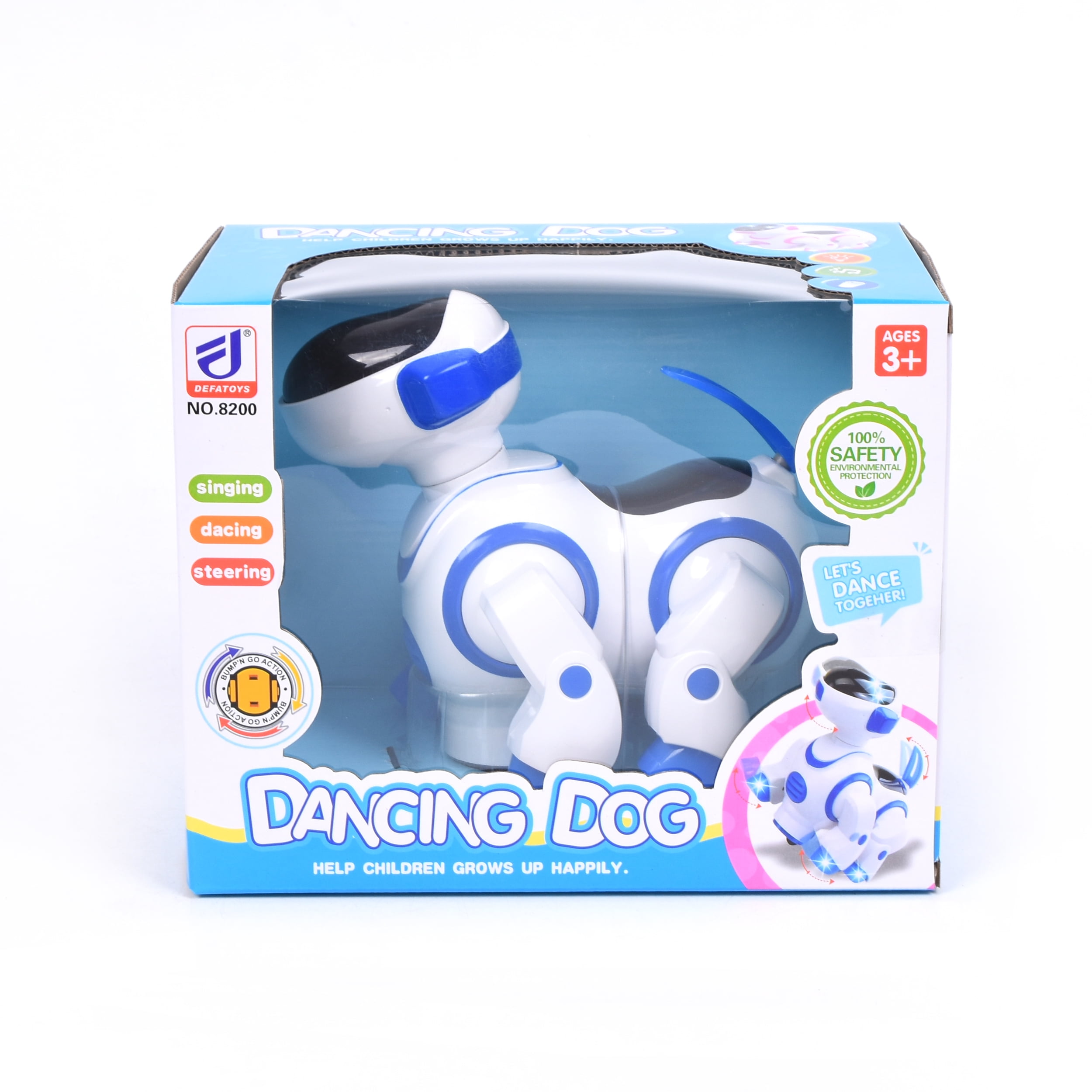 WonderPlay Let's Dance! Dancing Robot Dog With Lights - Blue