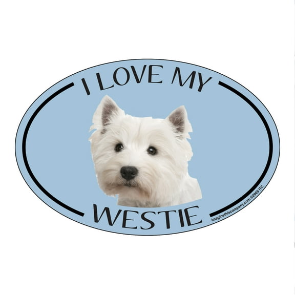 I Love my Westie Breed Oval Magnet