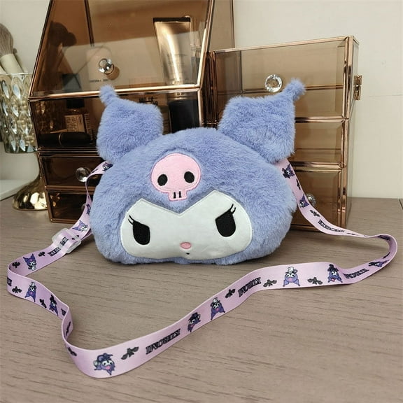 Mini Kuromis Plush Cartoon Crossbody Shoulder Bag Kawaii Anime Cute Toy Bag Accessories Coin Purse For Girls Women Teen