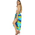 thumbnail image 3 of HAPPY BAY Women's Bikini Sarong Swimwear Swim Cover up Skirt Bathing suit Summer Wraps Swimsuit Beach Wrap Coverups for Women Beachwear One Size Blue, Tie Dye, 3 of 5