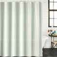 thumbnail image 4 of Decorative Shower Curtain Farmhouse Polyester Fabric Waterproof Bath Shower Curtains Bathroom Accessories Green Stripe Shower Curtain 60x72 Inch for Home Hotel Modern Farmhouse Geometric Striped, 4 of 9