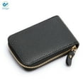 thumbnail image 4 of Deago Men Wallet Credit Card Holder Case Genuine Leather RFID Zipper Pocket, Black, 4 of 9