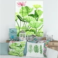 thumbnail image 2 of Designart ' Ancient Lotus Leaves In The Pond ' Traditional Canvas Wall Art Print, 2 of 4