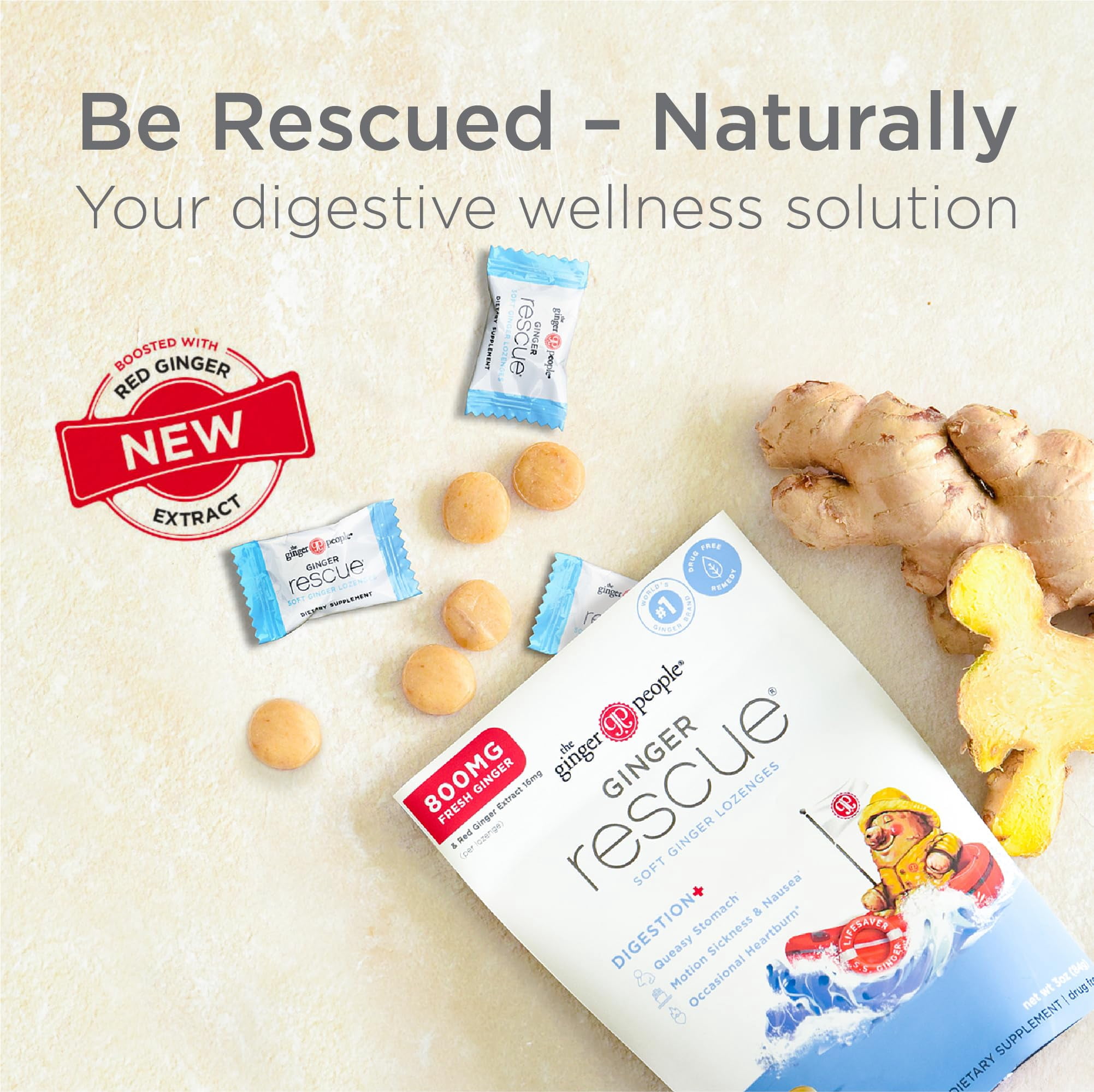 (Pack Of 3) Ginger People Ginger Rescue Lozng Soft 3 Oz