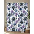 thumbnail image 4 of Shower Curtain Purple Floral Shower Curtains for Bathroom, Waterproof Polyester Shower Curtain Set with Hooks, Small Stall Size 36" x 72" Blue Black Flowers, 4 of 6
