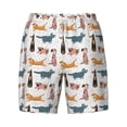 thumbnail image 4 of Lsque Mens Swim Trunks Dogs Pug Pattern - Bathing Suit Compression Liner - Beach Swim Shorts Swimwear - (S-3XL) - Stretch Quick Dry -Small, 4 of 9