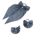 thumbnail image 3 of Unique Bargains 1 Pc Solid Bow Ribbon Hair Elastic Band Blue, 3 of 5