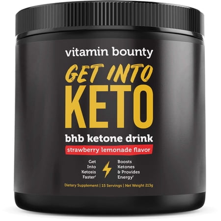Get Into Keto, Strawberry Lemonade BHB Ketone Drink