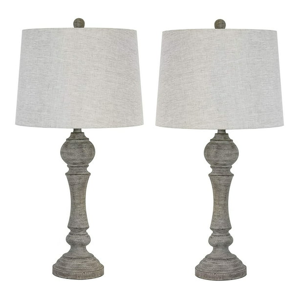 32 Reclaimed Grey Table Lamps W Linen, Fish Table Lamp Shades The Range