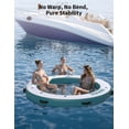 thumbnail image 3 of Bingirl PeakPersuit 8x8FT Round Inflatable Floating Dock: Water Platform with Mesh Swim Area, Non - Slip EVA Platform, and Rope Ladder (For Boats, Pools, Lakes, Beaches, Oceans), 3 of 7