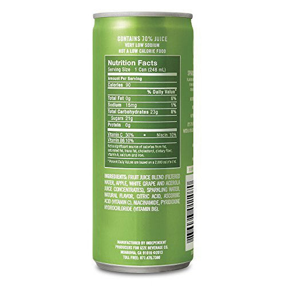 Izze Sparkling Juice, Apple, Multi, 8.4 Fl Oz (Pack of 24)