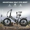 thumbnail image 3 of Qlife Speedy Lite Electric Bike AT35 Folding Step-Through - 750W, 20" Fat Tire,Black, 3 of 7