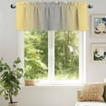 thumbnail image 6 of Ombre Valances for Windows, 42 x 18in, Lemon Yellow and Grey Gradient Rod Pocket Kitchen Valance Curtain Light Filtering Window Treatments for Living Room Bedroom, 1 Panel, 6 of 7