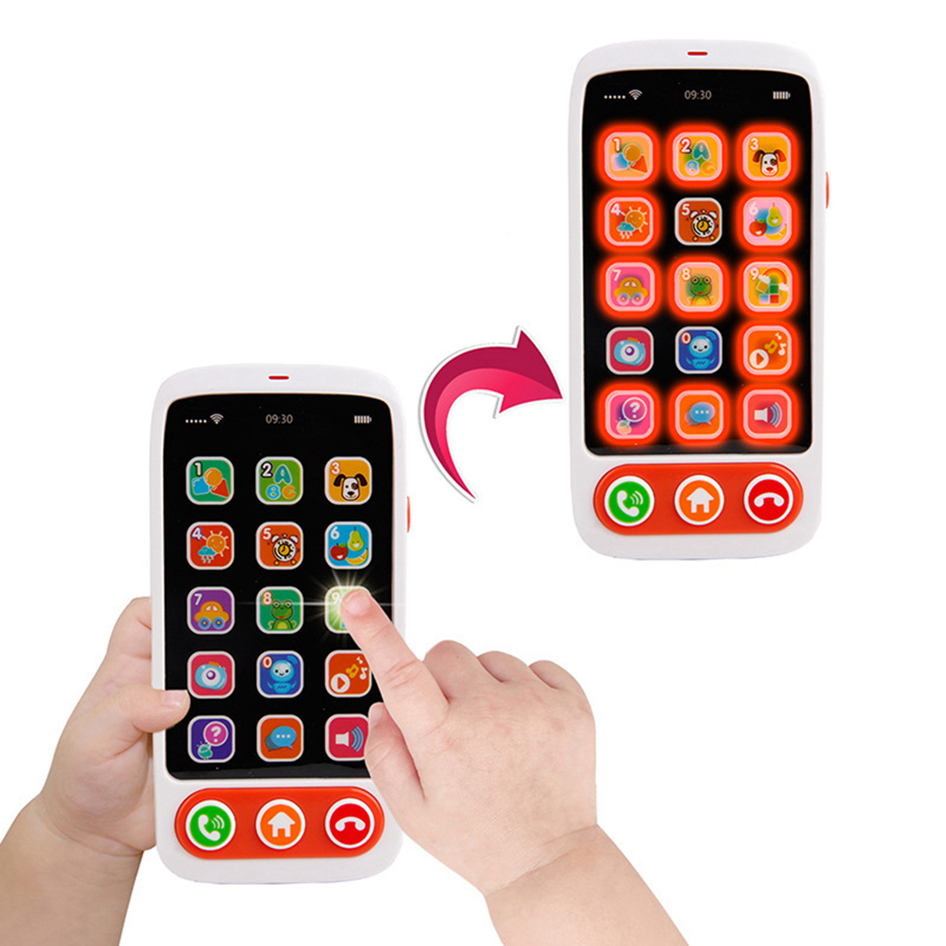 Jouet Téléphone Portable Pour Bébé - Éducatif Avec Musique Et Sons, Jouet Sensoriel Orange
