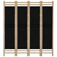 thumbnail image 2 of vidaXL Folding 4-Panel Room Divider 160 cm Bamboo and Canvas, 2 of 5