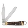 thumbnail image 2 of Queen Cutlery Queen Cutlery American-Made Genuine Stag Two-Blade Trapper Folding Knife QGSH54, 2 of 13