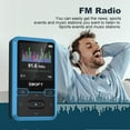 thumbnail image 6 of 32GB MP3 Player with Bluetooth 5.0, Mini Clip Portable Wearable MP3 Player with FM Radio Recording, Children's Music mp3 Player, Mp3 Mp4 Player with Pedometer, Music Player Support up to 128GB(Blue), 6 of 7