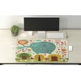 thumbnail image 2 of Animal Computer Mouse Pad, Illustration Animal Happy World Trees Leaves Hearts Love Children Artwork, Rectangle Non-Slip Rubber Mousepad X-Large, 35" x 15" Gaming Size, Multicolor, by Ambesonne, 2 of 2