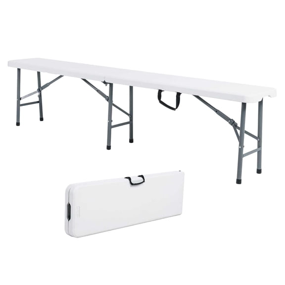 Peakform New 6-Foot Fold-in-Half Polyethylene Bench Indoor/Outdoor