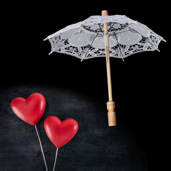 Homemade Lace Umbrella-Photographic Bridal Umbrella Western Style Women Stage Performance Craft Umbrella, used for Wedding Decoration, Photo Props(S-??)
