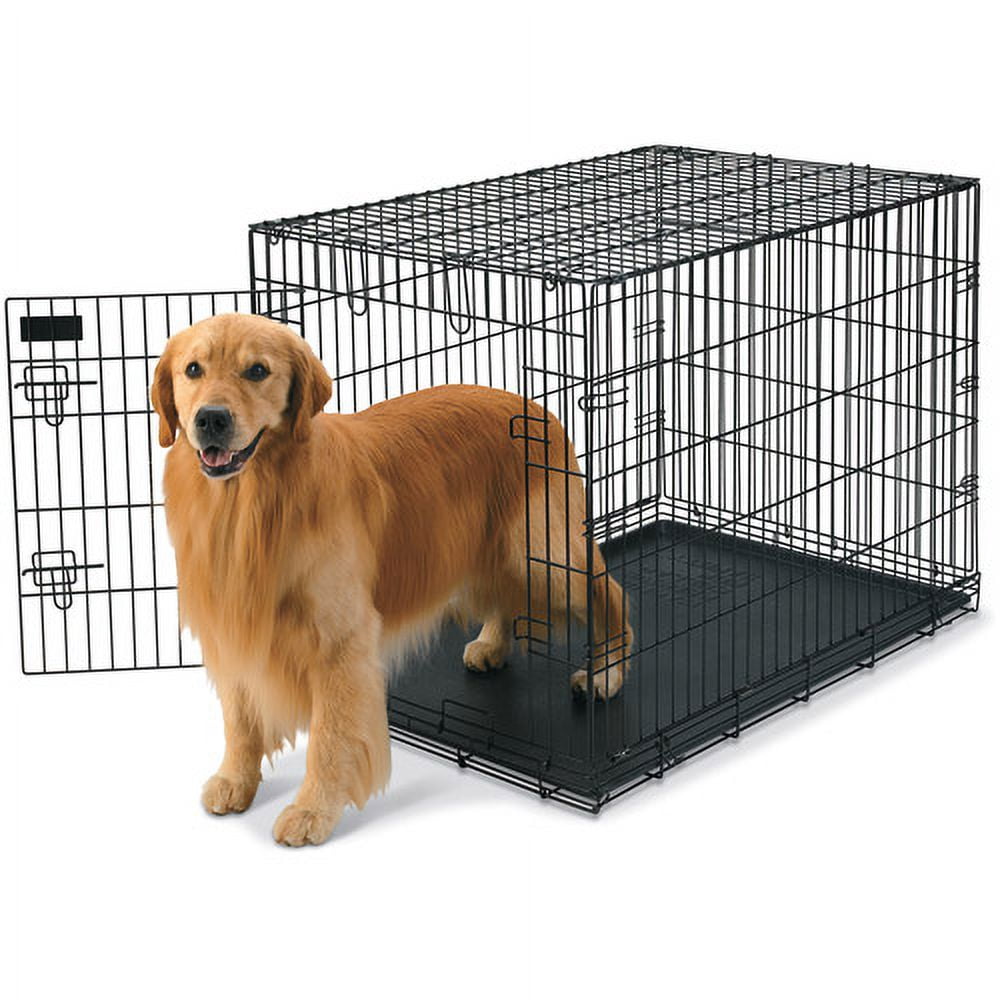 Petmate Easy Fold 42" Wire Pet Kennel & Crate for Dogs with Leak Proof Pan
