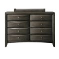 thumbnail image 4 of Contemporary King Size 4pc Bedroom Set Storage Drawers Bed Dresser 2x Nightstands Grey Finish Wooden Furniture, 4 of 6