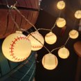 thumbnail image 4 of Cadena de luces LED con forma de pelota deportiva para interiores, funciona con pilas, 40 LED, luz nocturna para Halloween, Navidad, fiestas en casa, 652, 4 of 4